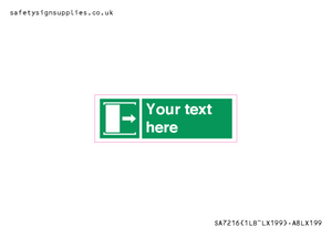 Custom sign safe condition Door slides right to open